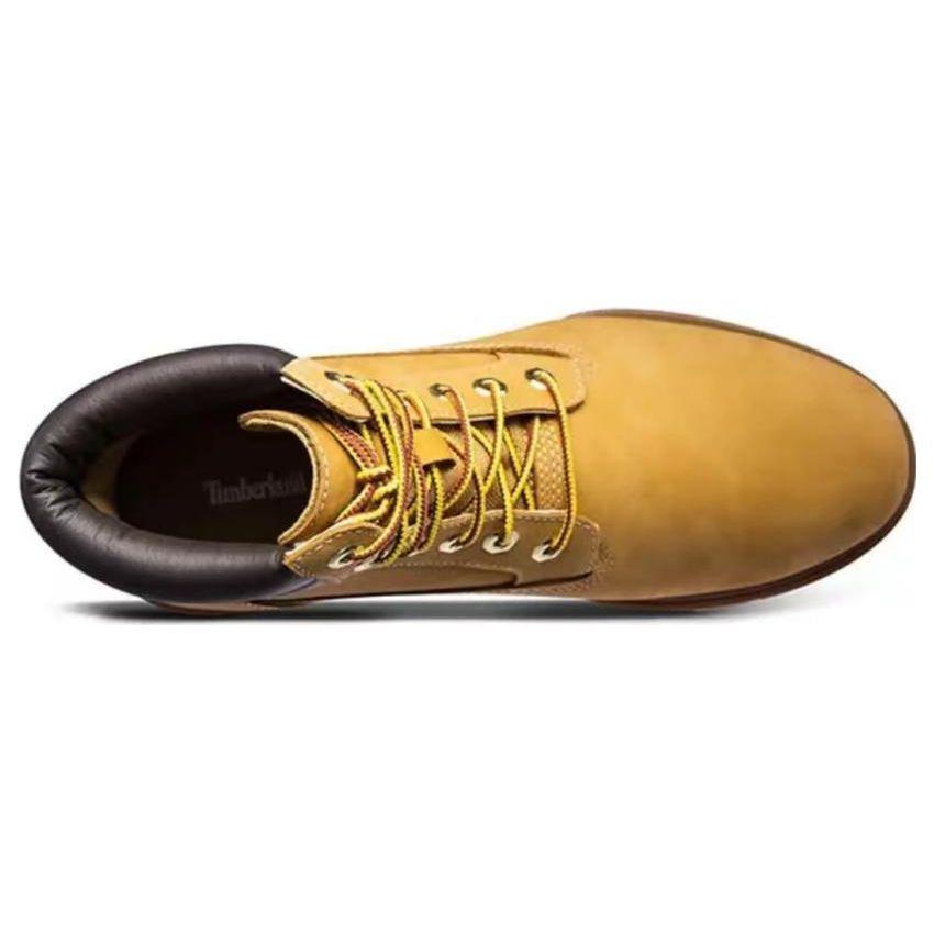 Timberland Leather Warm Durable Shock Absorbing Non-Slip Short Outdoor Boots Men Boots Wheat A10DR