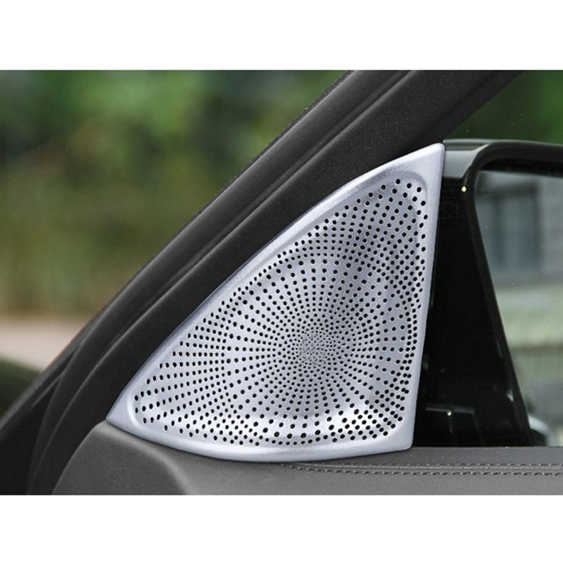 Для Mercedes-Benz E Class W213 17-20 2x сплав передней двери, панель динамика, накладка, аксессуары для салона автомобиля, салон автомобиля