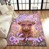 1PC Custom Name Heart, Cow, Flowers, Butterflies Theme Floor Mat Ideal for Living Room, Game Rooms, Office, Bedroom,Floor Mat Playful Design