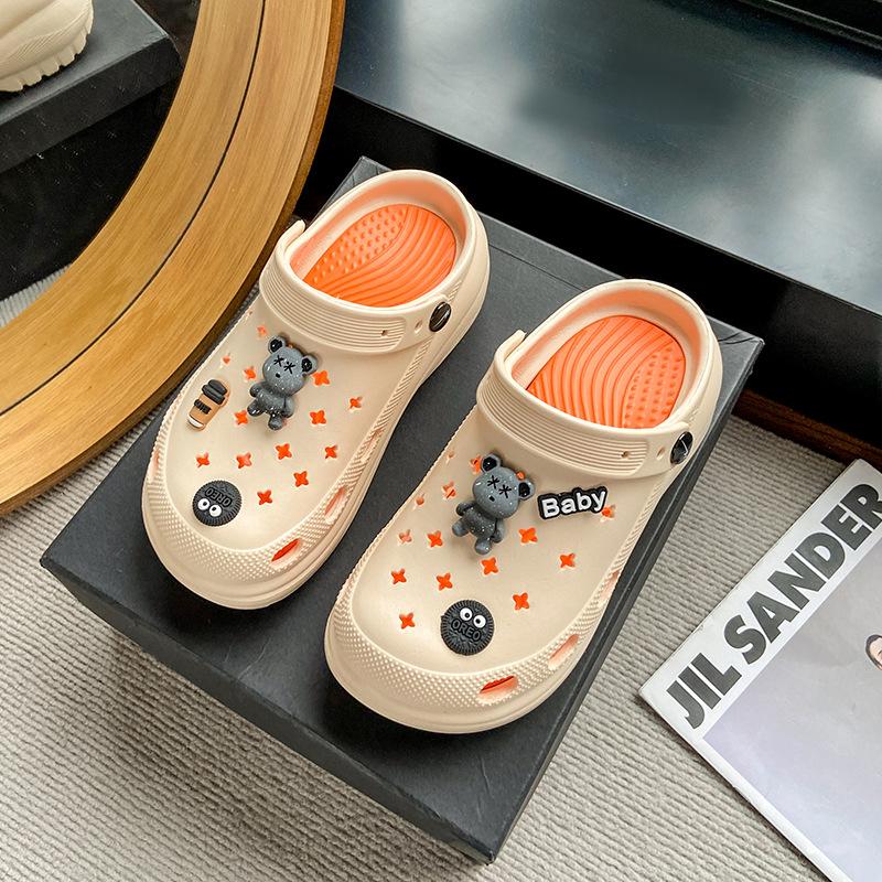 CH hole shoes новые высокие на толстой подошве нескользящие летние уличные пляжные баотоу шлепанцы для дома прохладные