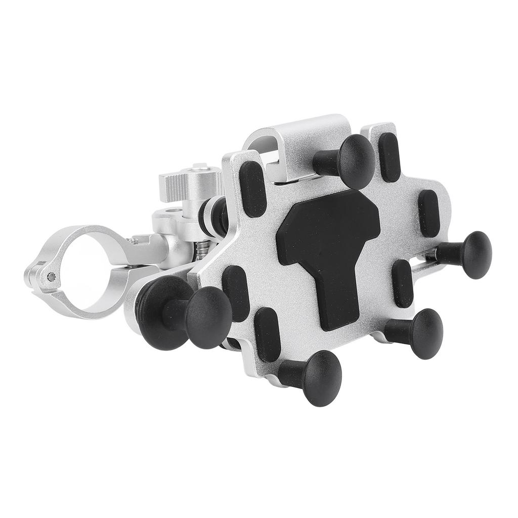 Motorcycle Phone Mount 5 Claw Rotatable Shock Absorbing Silicone Pads Motorcycle Handlebar Phone Holder