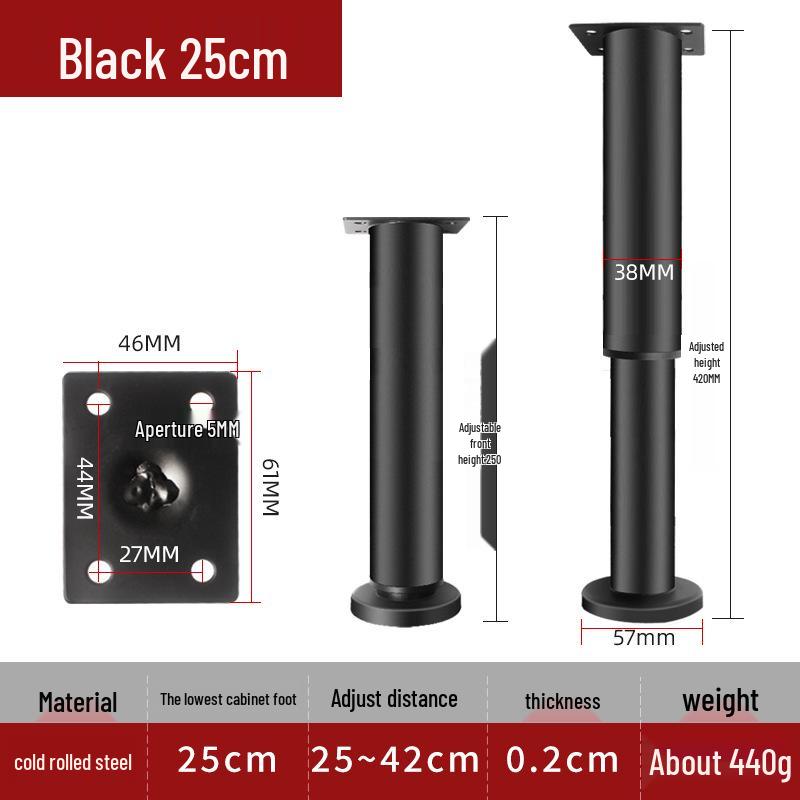 Adjustable Furniture Legs: Coffee Table, Sofa, TV Cabinet, Bed, and Telescopic Support Legs.