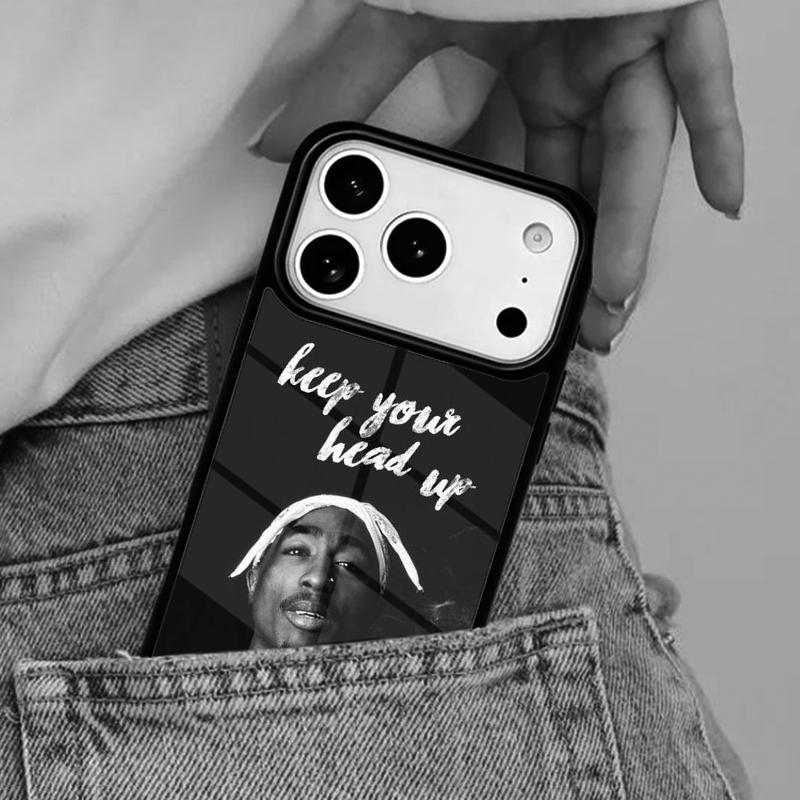 Чехол для телефона Hiphop Rap Singer 2Pac Tupac Shakur для iPhone 16e 15 14 13 12 17 Pro Max Plus Air 17pro Чехол Coque