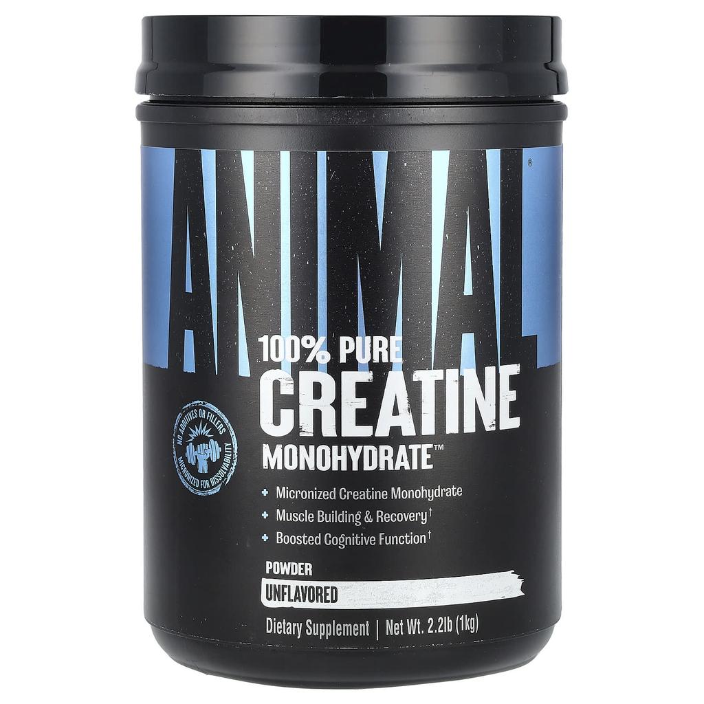 Animal Micronized Creatine, Monohydrate Powder, Unflavored, 2.2 Lb (1 Kg)