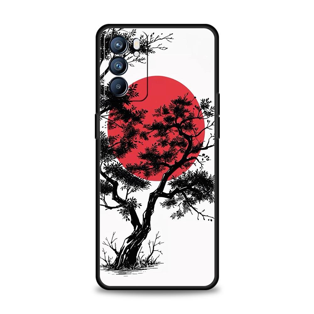 Чехол для телефона для Oppo Reno13 Reno12 Reno11 F Reno10 Pro A54 A53 A95 A76 A74 A57 A98 A80 A79 5G A78 4G Обложка Флаг Японии