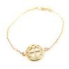 [H5522] - Gold Plated 'Clover' Bracelet