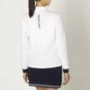 FootJoy DRY THROUGHLIGHT Color Sleeve Long Sleeve Mock Neck Shirt, White, Women's, Size XL (FJW-F24-S03, 32266-XL)