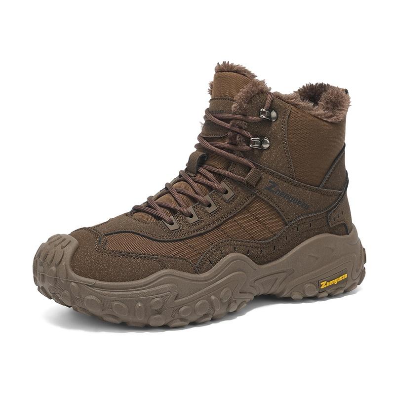 Men Warm Lined Outdoor Boots High Top Shoes Winter Walking and Commuting Casual Outdoor Travel Seasonal Everyday Footwear Sizes 39-48