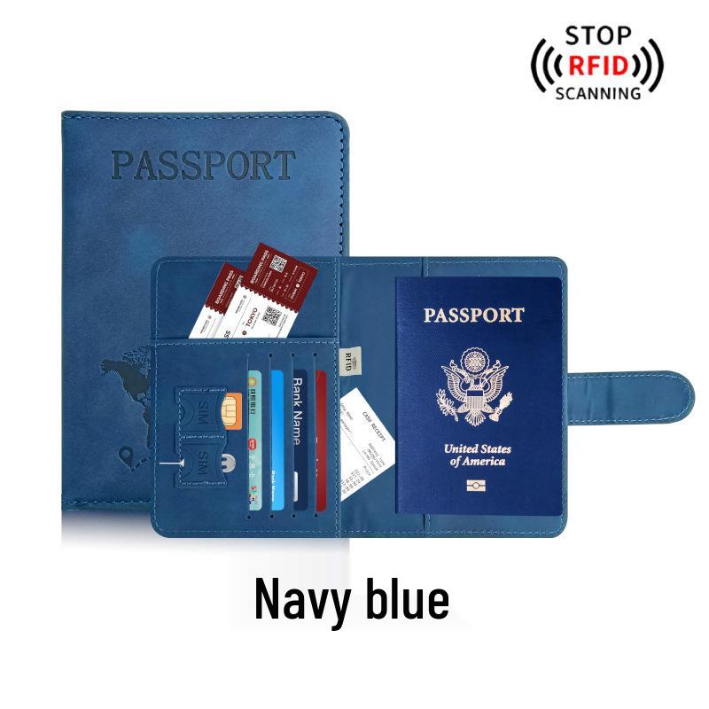 Набор: меняющий цвет держатель для паспорта из ПУ кожи и багажная бирка с RFID-защитой