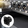 Uxcell Комплект из 4 штук XLR-разъем (папа) Адаптер для микрофона Разъем для монтажа на панель для микшера Усилителя мощности Черный