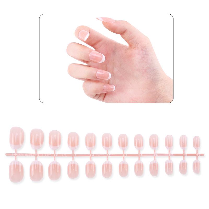 24 наклейки для французского маникюра: Розовые желейные наклейки для ногтей в тон кожи