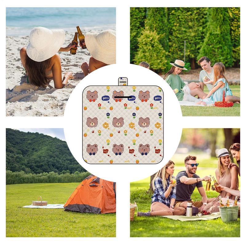 Beach Picnic Blanket Portable Picnic Blanket Waterproof Anti-Moisture Washable 59x78in Play Mat Couch Throw Rug For Baby
