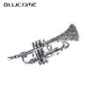 Musical Trumpet Brooches For Women Crystal Vintage Badge Size:4.5 * 1.6 Cm