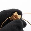 Used HERMES Cardue Ash H-cube Necklace Gold Plated Gold Used