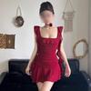 Summer New Resort Style Ruffled Slip Dress Fashion Temperament Versatile Female Hot Girl Streamer Skirt