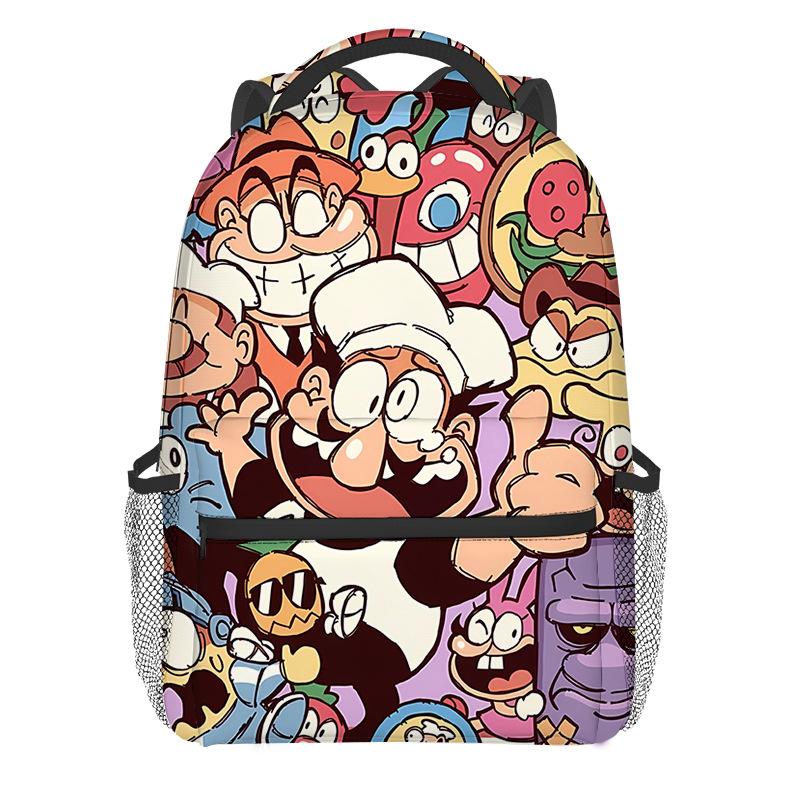 Classic Kpop Youthful School Bags Unisex Cool Pizza Tower Travel Bags 3D Print Oxford Waterproof Notebook Shoulder Backpacks