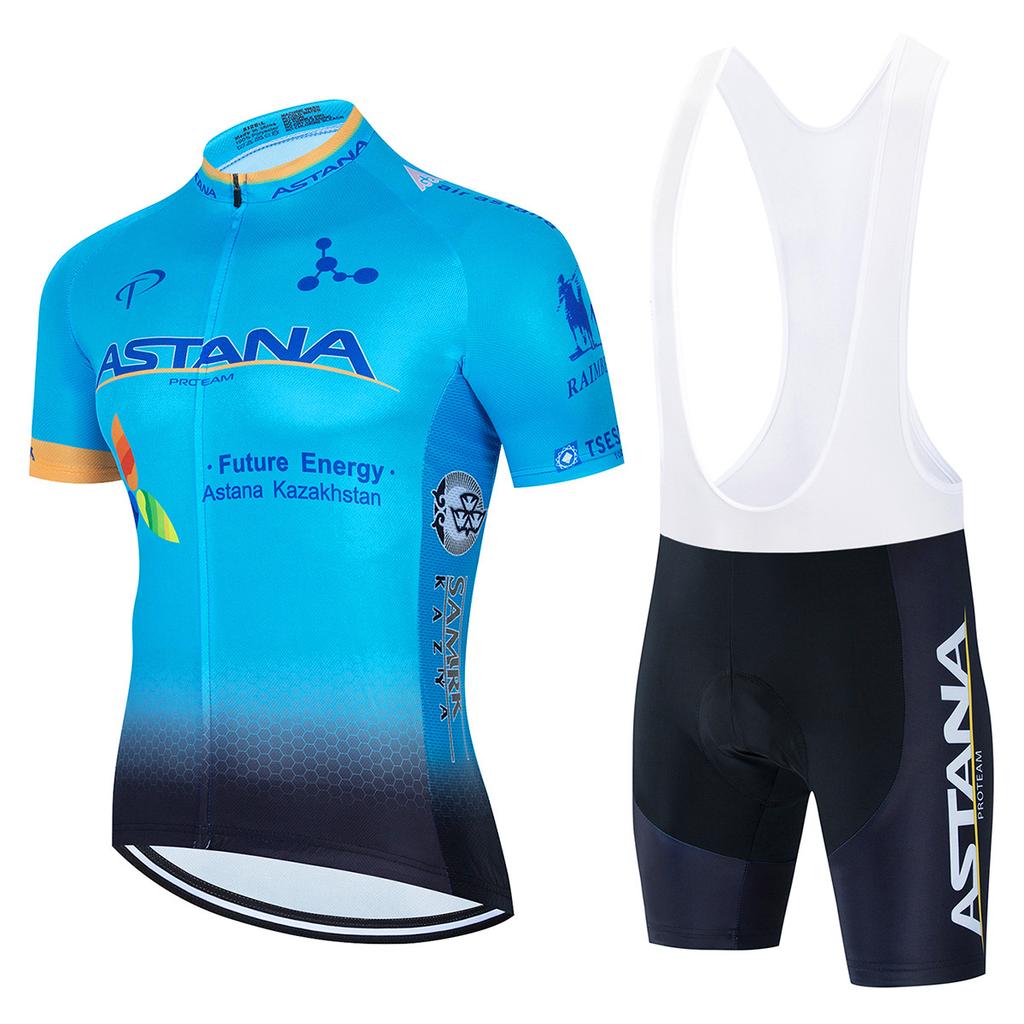 Exclusive For Astana Summer Cycling Clothes, Short-Sleeved Suits, Tops, Men'S Perspiration And Breathability, Tour De France Cycling Team
