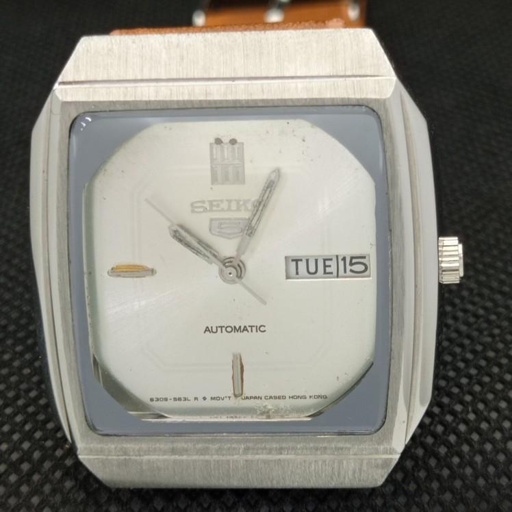 Б/У винтажные часы SEIKO 5 AUTOMATIC 6309A из Японии мужские оригинальные часы с циферблатом a415739-2