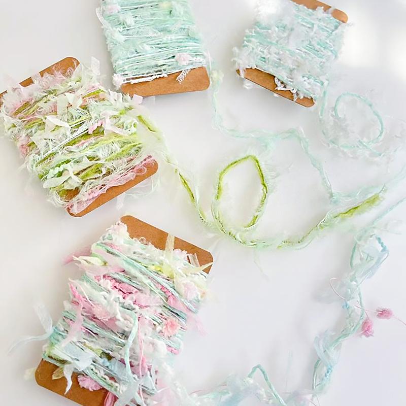 2 М Раскрашенные вручную резинки для волос из пряжи Полиэстеровая пряжа Сделай сам Рождественские поделки Бохо-шик Рождественские наборы для рукоделия