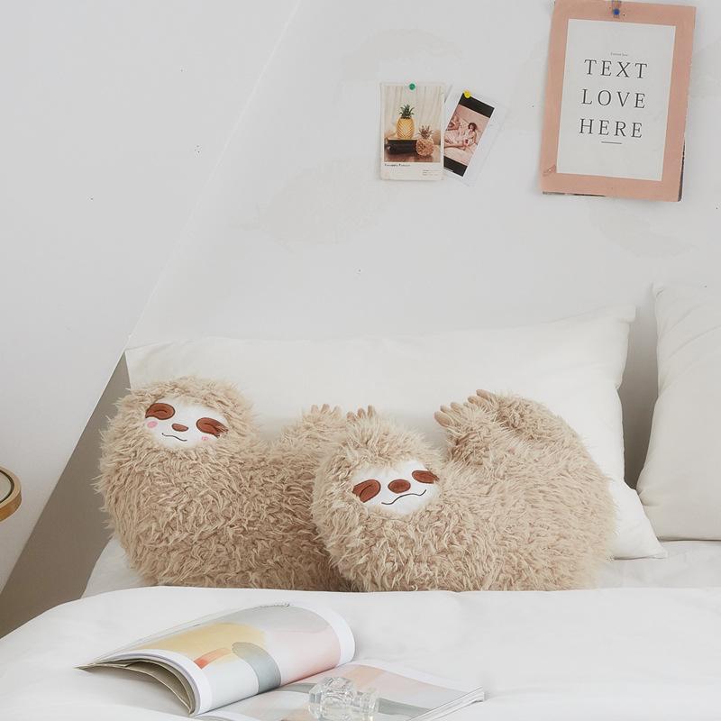 Simulation Animal Sloth Pillow Plush Toy Creative Children Doll Cute Expression Lazy Sofa Bedroom
