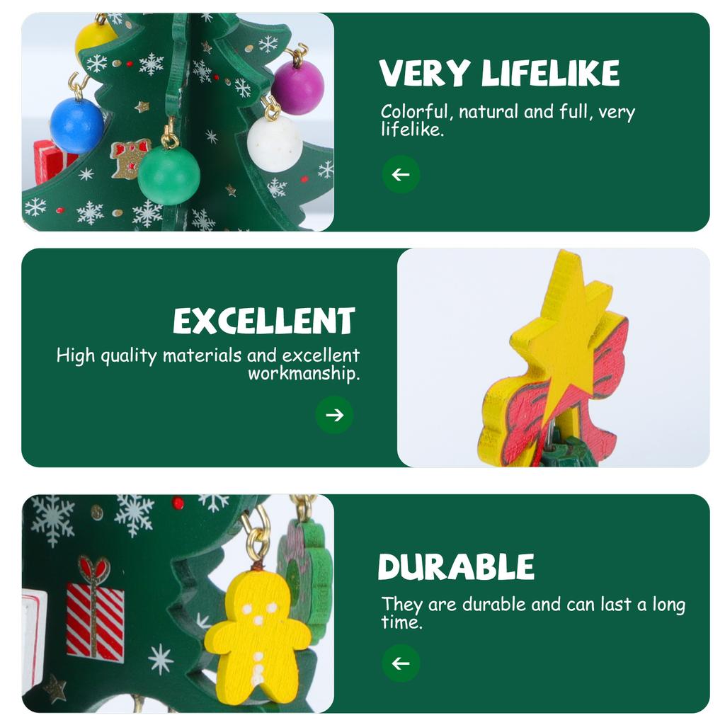 Украшения для рождественской елки своими руками из дерева Декор Рождество поделки Мини настольные елки фестиваль Домашнее руководство очаровательные декоративные