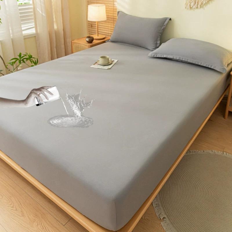 100% водонепроницаемый наматрасник, простыня с эластичной лентой, противоскользящий наматрасник для односпальной двуспальной кровати размера «queen-size»