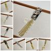 Crystal Tassel Bell Hair Clip Vintage Chinese Style Side Clip Fashion Ethnic Style Hair Hoop  Women