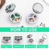 Portable Pill Box with 3 Compartments, Mini Metal Medicine Organizer Case, Cute Printed Pill Container for Vitamins, Pills, Jewelry, Travel, Daily Use