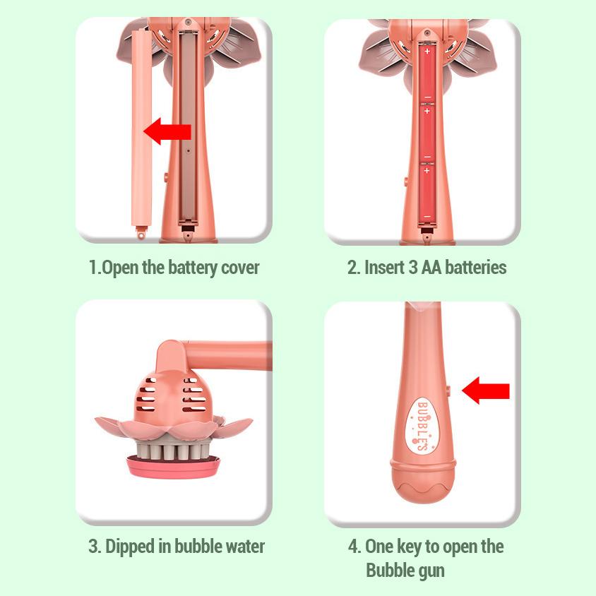 23 Hole Bubble Machine Sunflower Bubble Gun Stick Electric Bubble Blower Outdoor Fun Toys Bubble Machine Toy for Children