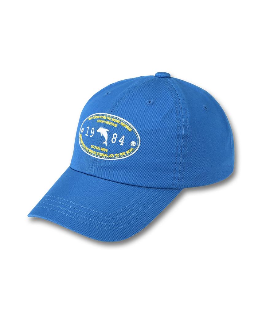 DOLPHIN WAVE APPAREL Синяя овальная кепка-бейсболка с дельфином