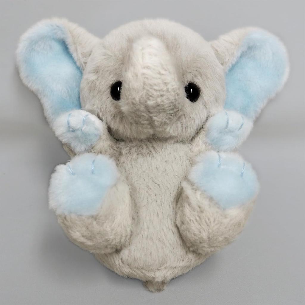San-Ei Boeki Original Plush Toy Kyunkoro Elephant W10 X D12 X H12cm Animal