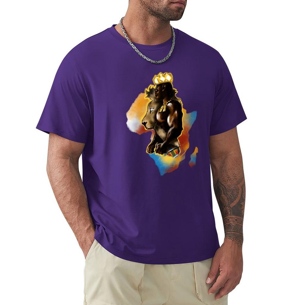 The African King T-Shirt Anime Summer Top Mens Graphic T-Shirts Big And Tall