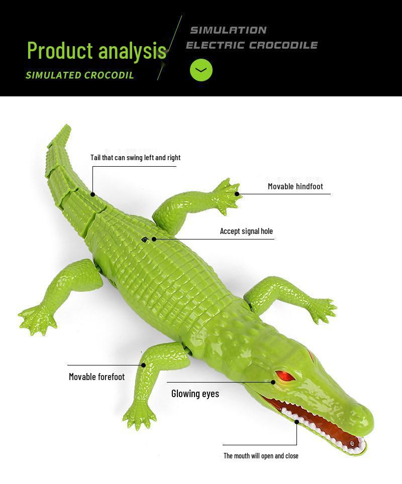 Светящийся инфракрасный пульт дистанционного управления электрический ползающий крокодил: Развивающая детская игрушка и симуляция животного