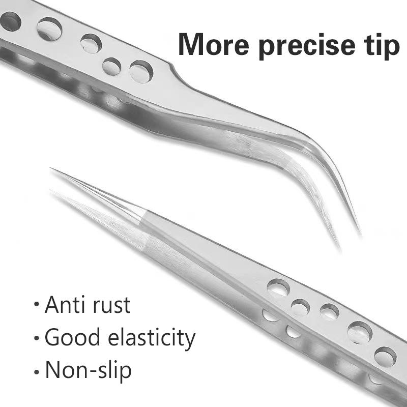 2 шт. Промышленные пинцеты Электроника Антистатические Изогнутые Прямые наконечники Прецизионные Нержавеющие Наборы ручных инструментов для DIY Пинцеты Ремонт телефона