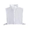 Womens Half Shirt Tie Fashion Lapel Shoulder Fake Collar Ladies Removable Neck Shawl Wrap Shirt Detachable False Collar