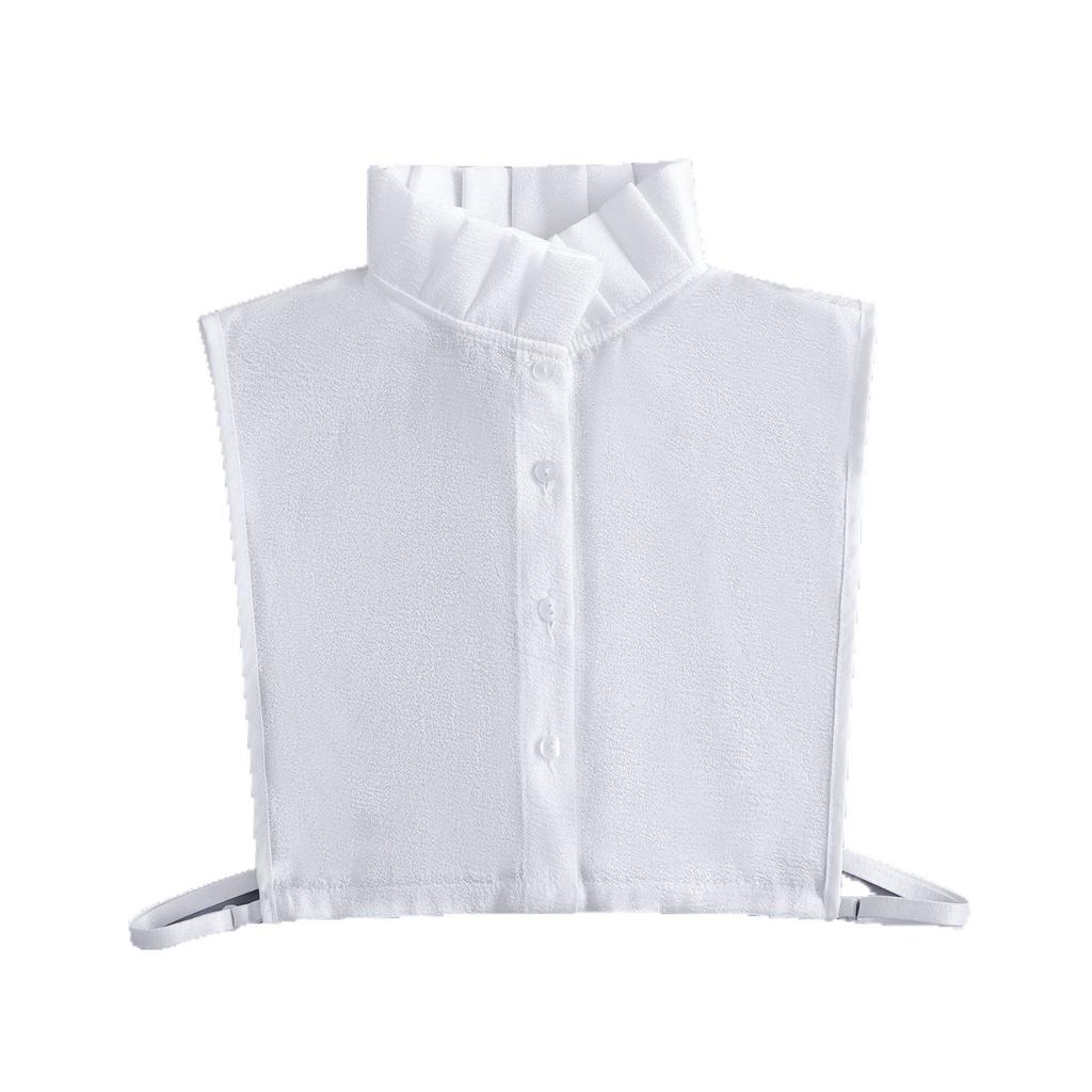 Womens Half Shirt Tie Fashion Lapel Shoulder Fake Collar Ladies Removable Neck Shawl Wrap Shirt Detachable False Collar