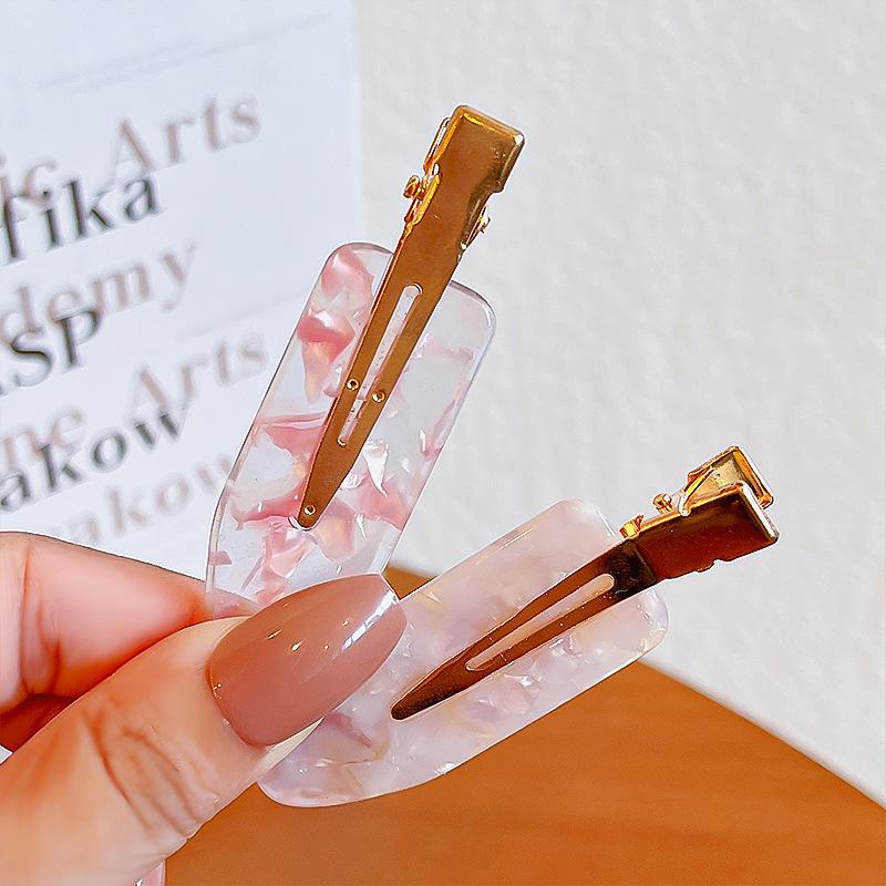 2/3/4 шт. простая розовая сакура бесшовные заколки для волос женские ацетатные листы без изгиба зажим для челки зажим для волос заколки для волос инструмент для укладки волос