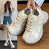 Dad Shoes Girl 2025 New Autumn Internet Celebrity Casual Shoes Mesh Breathable Thick Sole Heightening Casual Niche Sports Shoes