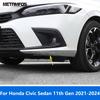 Декоративная накладка на передний и задний углы бампера для Honda Civic Sedan 11-го поколения 2024 Защитная полоса от столкновений Автоаксессуары