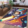 Космический Космонавт Мультяшный 3D Ковер Вселенная для Гостиной Спальни, Нескользящий Коврик для Дивана Прихожей Дети