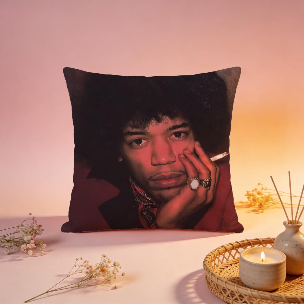 Fashion JJimi Hendrixful Cushion Cover Comfortable Durable Pillow Cover MultiScene for Home Office Car Sofa