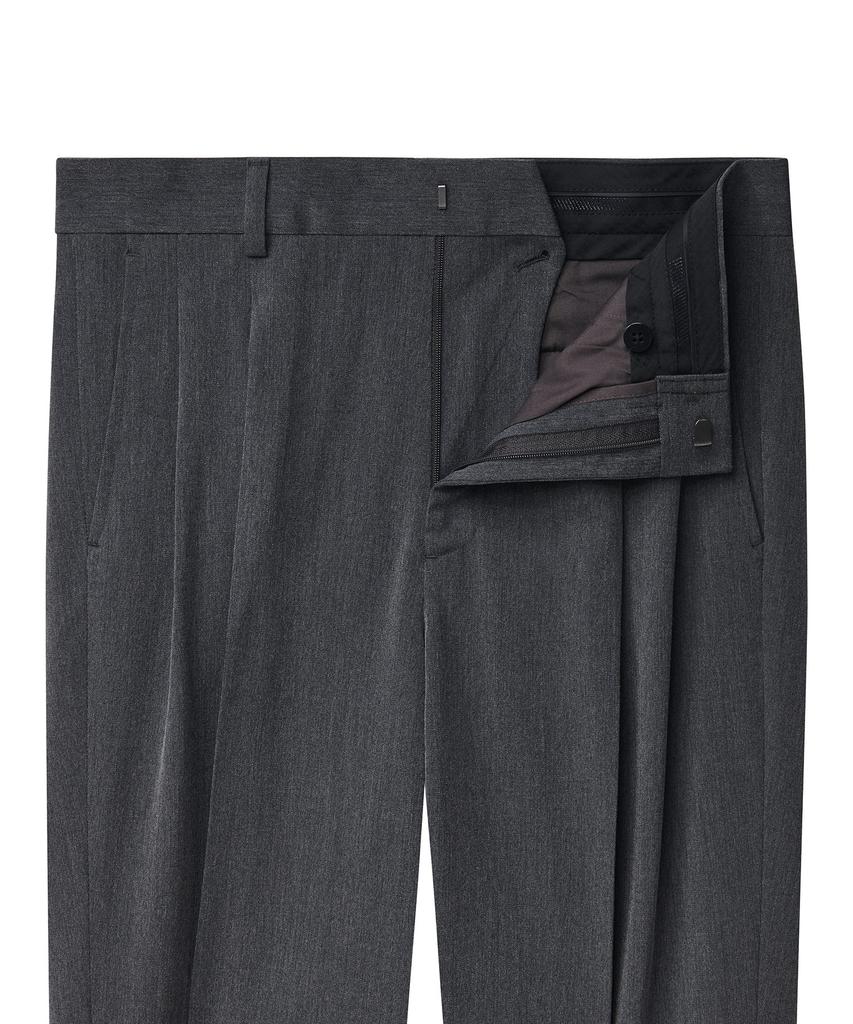 MUSINSA STANDARD Real Wide Belted Slacks [Medium Gray]