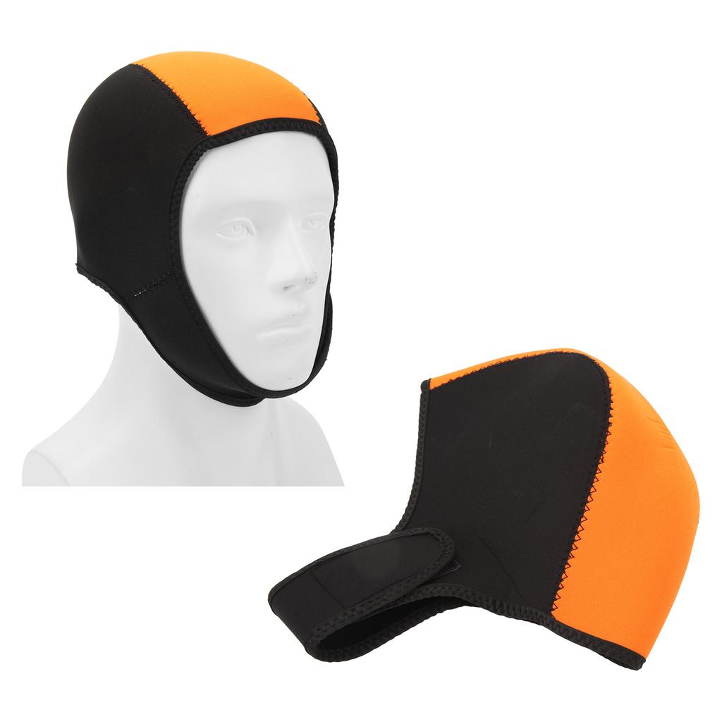 Гидрокостюм Капюшон Термальный Плавательный Серфинг Дайвинг Капюшон Защита от Солнца УФ Быстросохнущий для Мужчин Женщин Черный Оранжевый