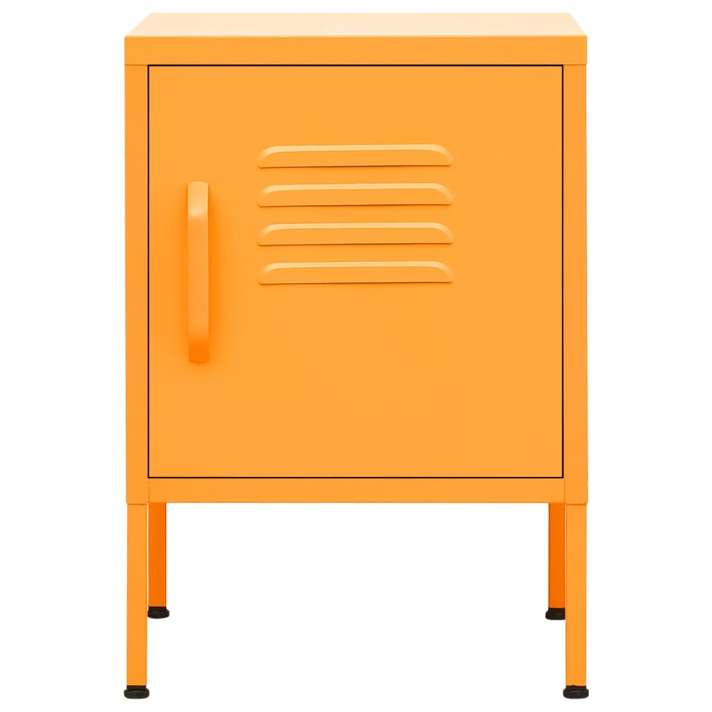Nightstand Mustard Yellow 35 x 35 x 51 cm Steel