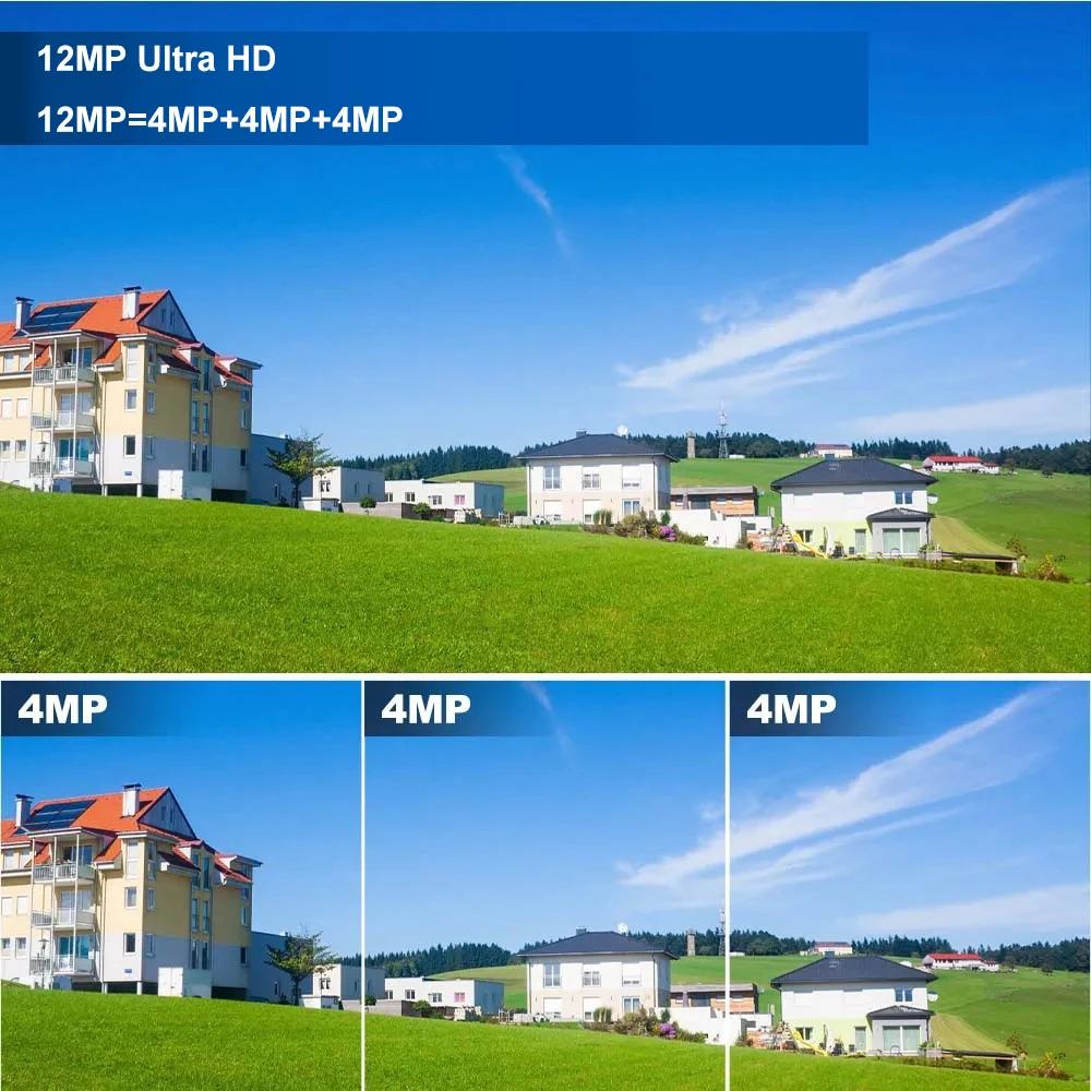 4G SIM-карта Wi-Fi 12MP Солнечная камера 6K Открытый IP Беспроводная домашняя безопасность CCTV Наблюдение PTZ Ночное видение PIR Обнаружение человека