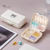 Pill Box Portable Travel Pill Organizer Compact Pill Holder Box with 7 Compartments for Home Outdoor