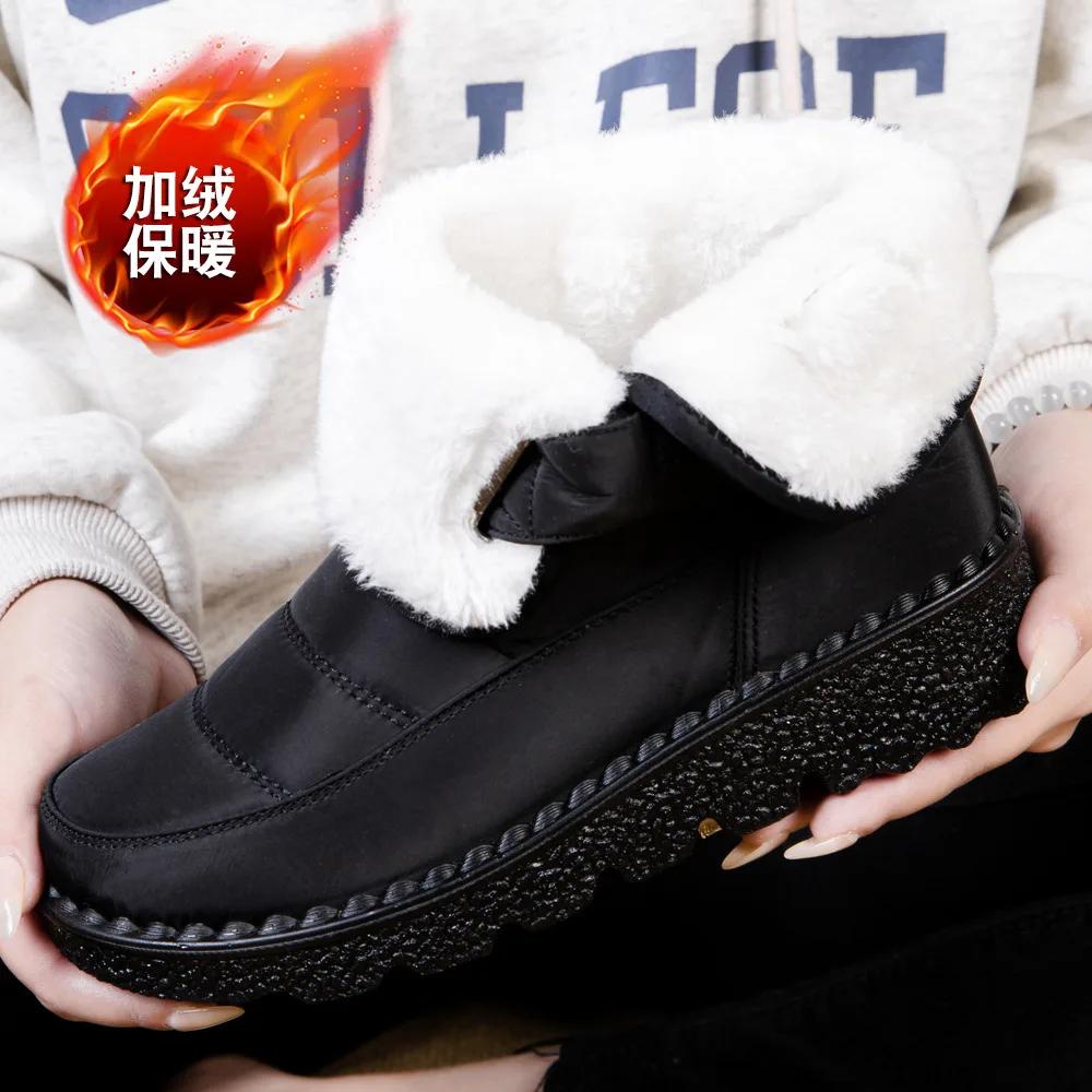 Women Boots Mid-Calf Winter Shoes For Women Snow Boots Casual Watarproof Platform Heels Botas Mujer Winter Boots Female