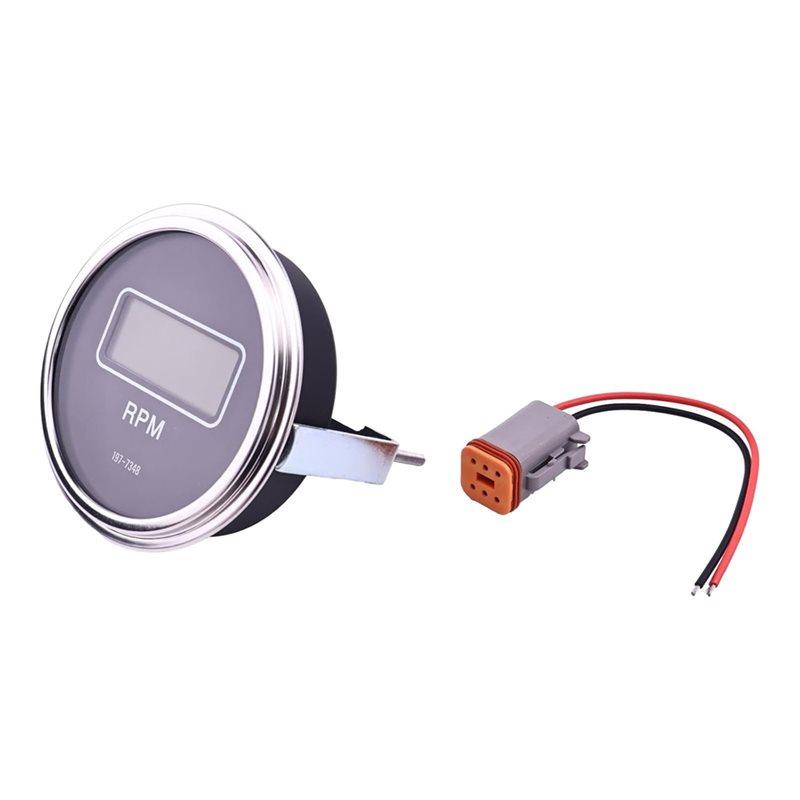 Digital RPM Tachometer 197-7348 1977348 For Caterpillar Cat 3114 3116 3126 3126B 3176B 3176C 3196 3208 3304 Engine Tachometer