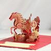 3D Открытка-раскладушка на Китайский Новый год 2026 год Лошади Поздравительная открытка с конвертом Подарки на Праздник весны для семьи и друзей