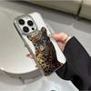 Электроplated Чехол для телефона с рисунком леопарда из кирпича и камня Для iPhone 17 16 15 14 13 12 11 Pro Max X XS 17 Air Ударопрочный Прозрачная Крышка